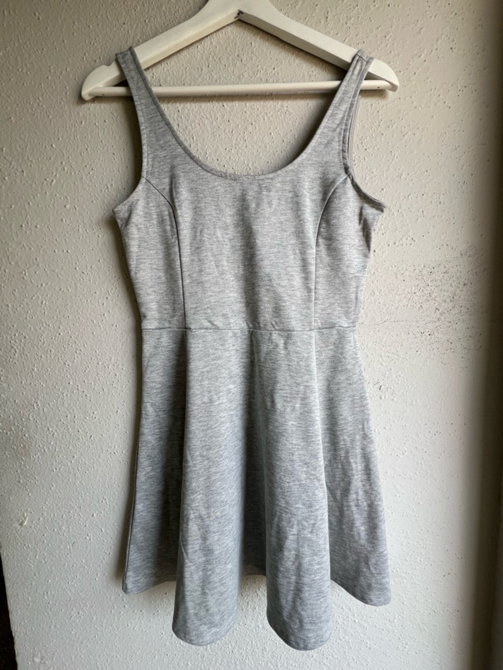 H&M Light Grey Scoop Neck Mini Dress